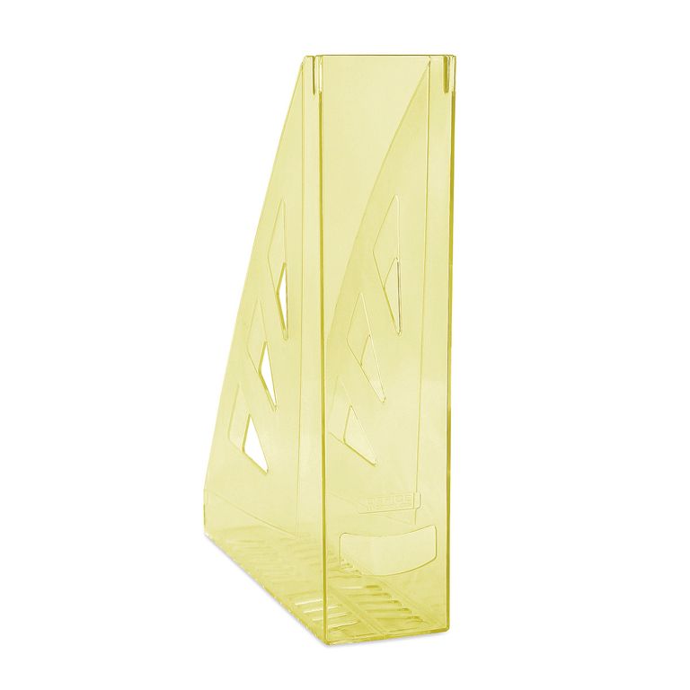 Stojan na časopisy A4 PS transparentní - žlutý