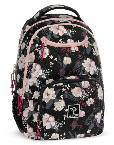 Obrázek produktu: Studentský batoh Ars Una - Flowery Black AU6