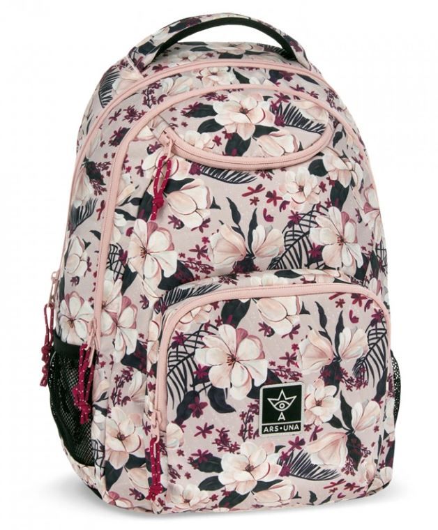Studentský batoh Ars Una - Flowery Pink AU6