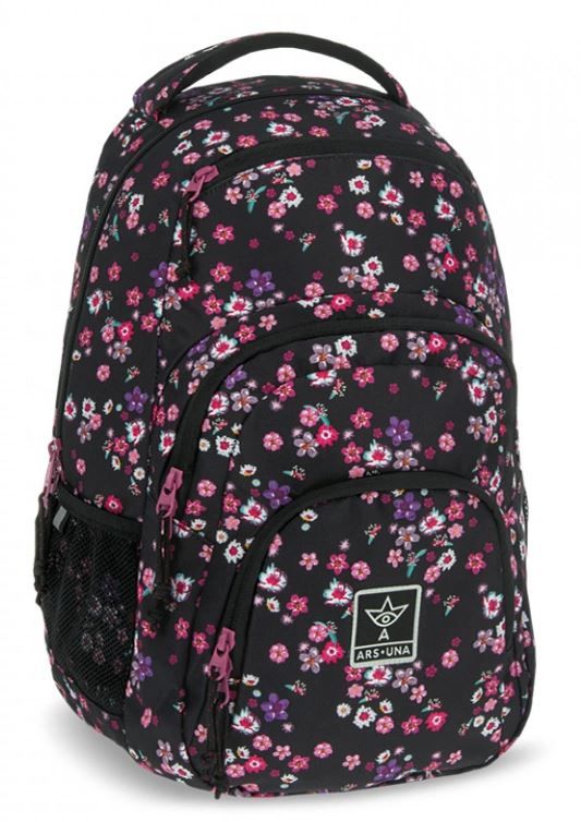 Studentský batoh Ars Una - Pearl Blossom Black AU2