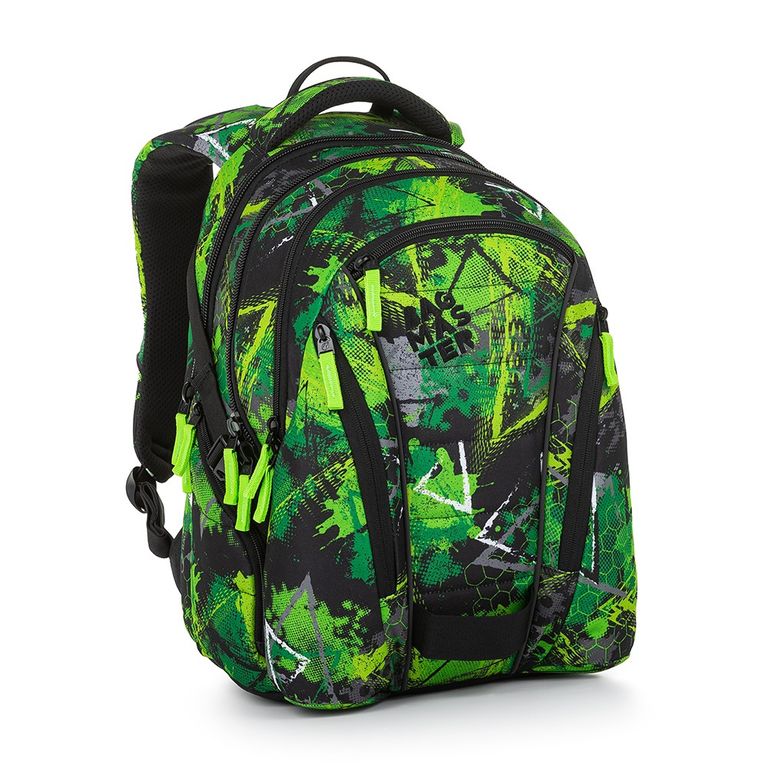 Bagmaster BAG 23 A studentský batoh - zeleno černý BagMaster