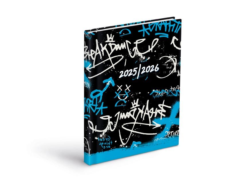 Studentský diář 2025-2026 A6 - modročerný