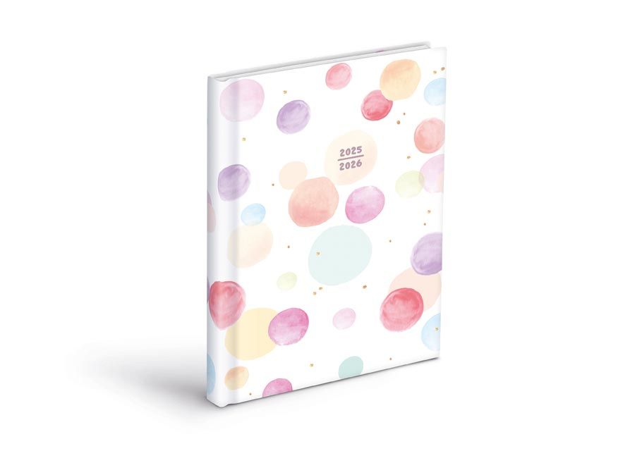 Studentský diář 2025-2026 A6 - pastelové puntíky