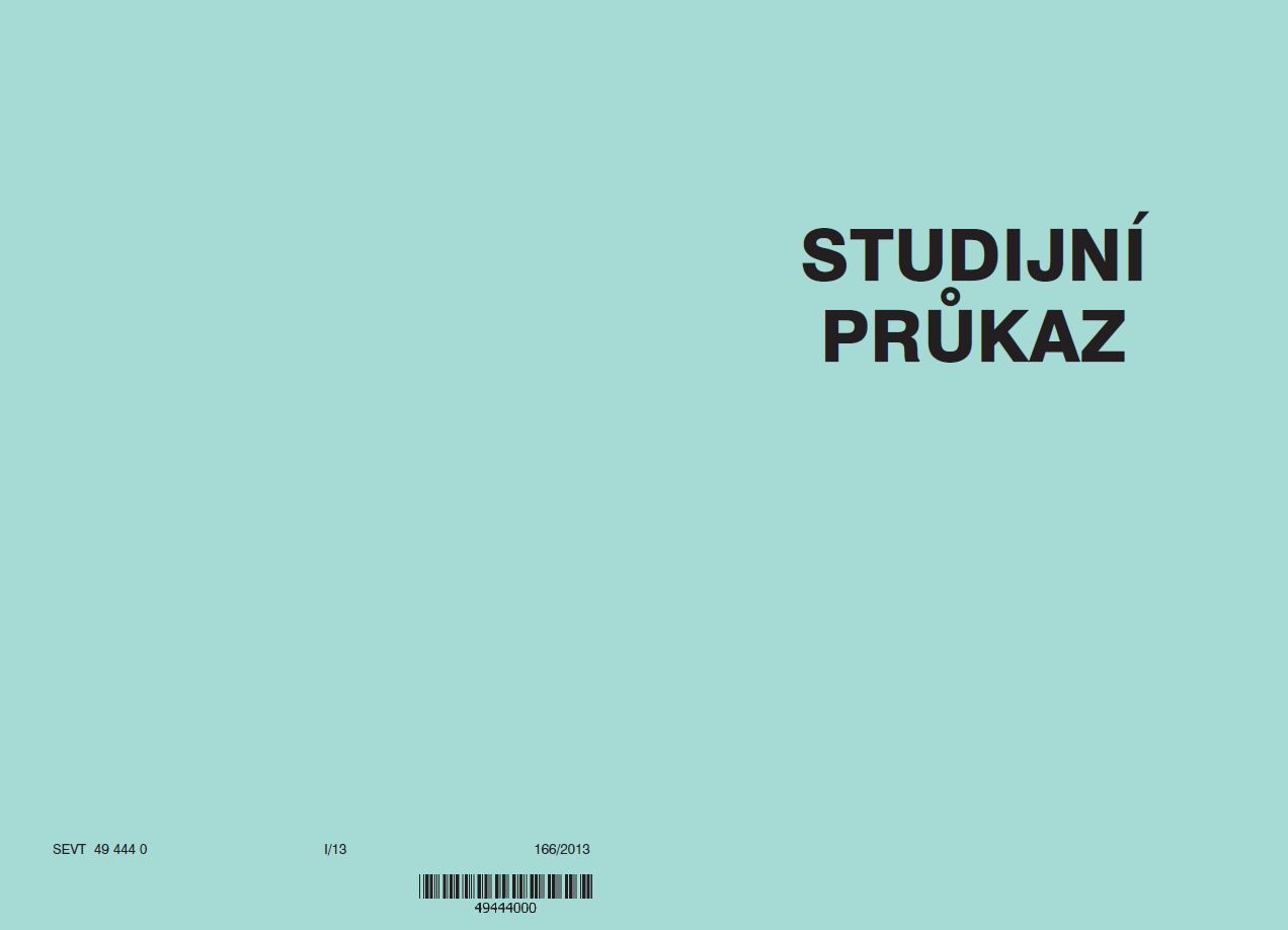 Studijní průkaz - na 4 roky (laminové desky)