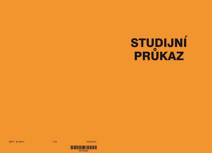 Studijní průkaz - roční (laminové desky)