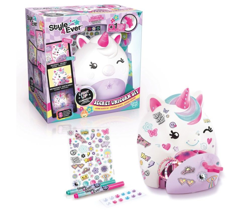 Style4Ever DIY Lampička jednorožec s přihrádkou