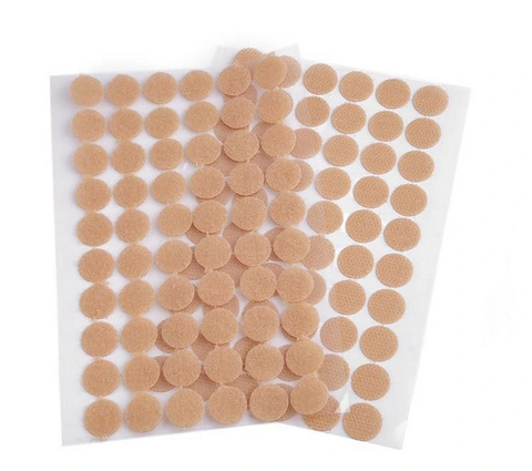 Obrázek produktu: Suchý zip. samolepicí kolečka, BÉŽOVÁ, 15mm, Arch 11,3 x 8,6 cm, 30 párů