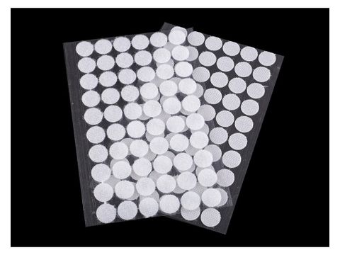 Obrázek produktu: Suchý zip samolepicí kolečka, BÍLÁ, 15 mm - 30 párů