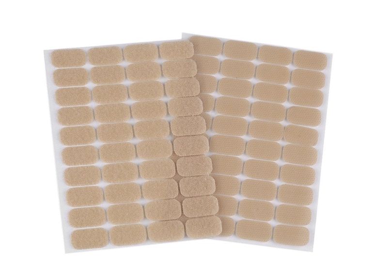 Suchý zip, samolepicí obdélník, BÉŽOVÝ 8,5 x 11 cm - 20 párů