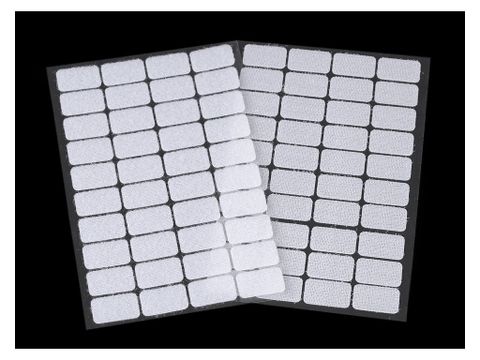 Obrázek produktu: Suchý zip, samolepicí obdélník, BÍLÝ 8,5 x 11 cm - 20 párů