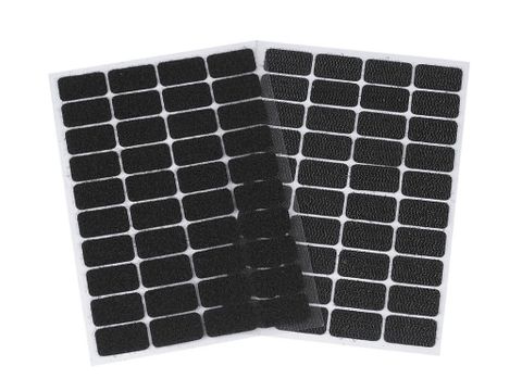 Obrázek produktu: Suchý zip, samolepicí obdélník, ČERNÝ 8,5 x 11 cm - 20 párů