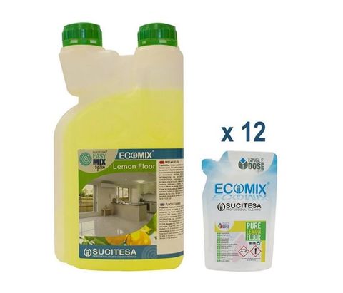 Obrázek produktu: SUCITESA čistič podlah sada 12 ks sáčků + lahev 1 l - citron
