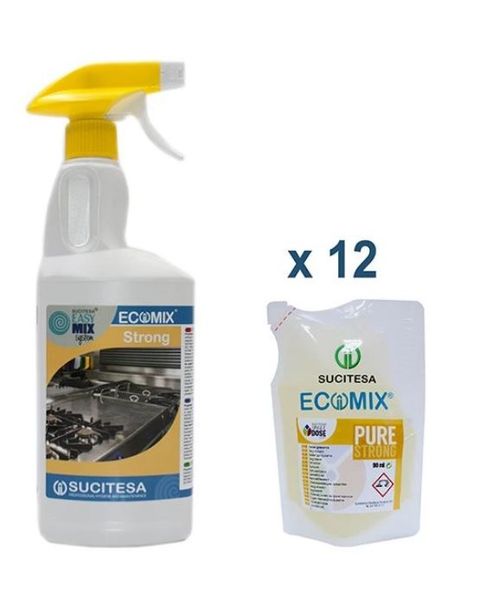 Obrázek produktu: SUCITESA odstraňovač mastnoty sada 12 ks 90 ml sáčků + lahev