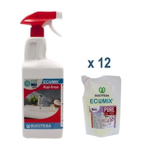 Obrázek produktu: SUCITESA vodní kámen sada 12 ks 100 ml sáčků + lahev 1 l