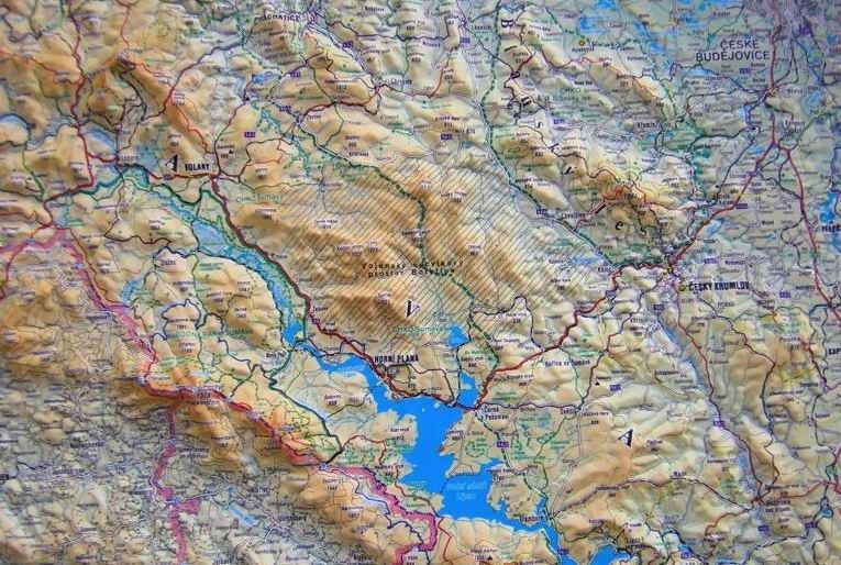 Šumava - reliéfní nástěnná mapa - 1:140 000