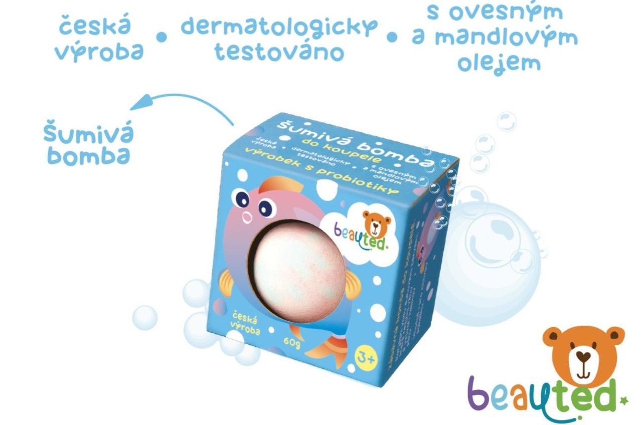 Šumivá bomba do koupele s probiotiky Beauted