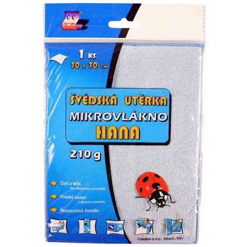 Švédská utěrka 30 x 30 cm, mikrovlákno - 210 g - mix barev