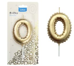 Obrázek produktu: Svíčka č. 0 - balónek zlatý