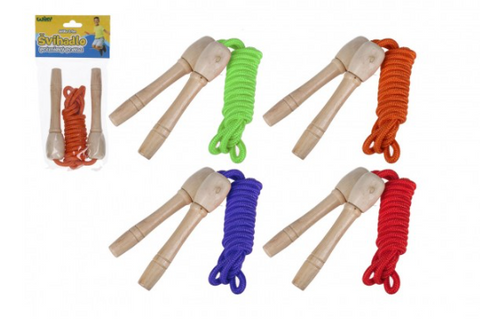 Obrázek produktu: Švihadlo s dřevěnou rukojetí 240 cm