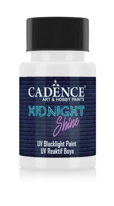Obrázek produktu: Svítící UV barva na textil Cadence Midnight Shine, 50 ml - blue, modrá