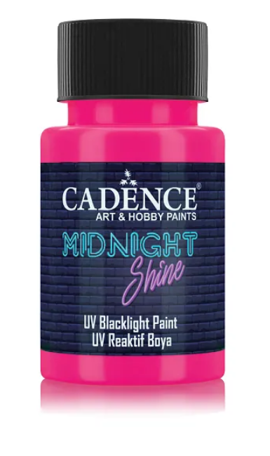 Obrázek produktu: Svítící UV barva na textil Cadence Midnight Shine, 50 ml - magenta, magenta