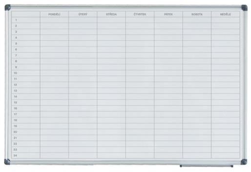 Tabule magnetická Filux plánovací 60 × 90 cm - týdenní