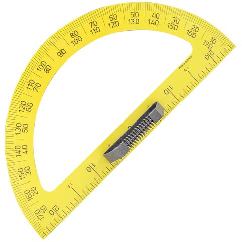 Obrázek produktu: Tabulový úhloměr WISSNER 180° 50 cm - žlutý