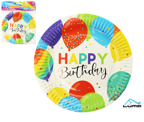Obrázek produktu: Talíř 18 cm HAPPY BIRTHDAY 6 ks