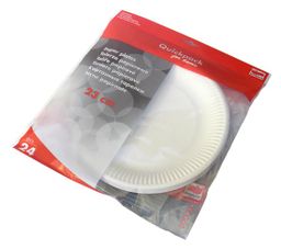 Obrázek produktu: Talíře papírové 23 cm mělké (24 ks)
