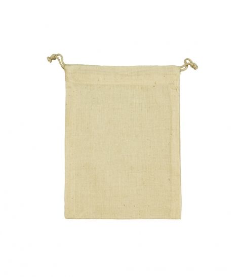 Obrázek produktu: Taška bavlněná se šňůrkou MINIS, 140g/m2, 10 x 14cm, přírodní (Natur)