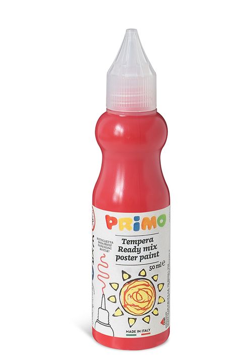 Obrázek produktu: Temperová barva 3D PRIMO, 50 ml, lahvička s tenkým hrotem, červená