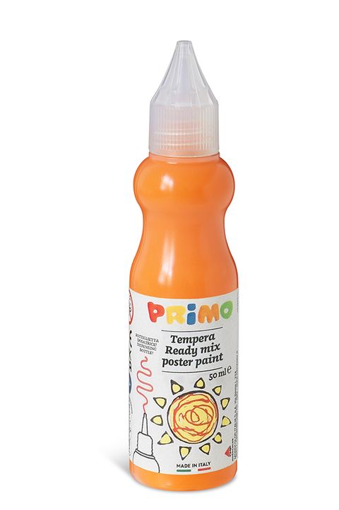 Obrázek produktu: Temperová barva 3D PRIMO, 50 ml, lahvička s tenkým hrotem, oranžová