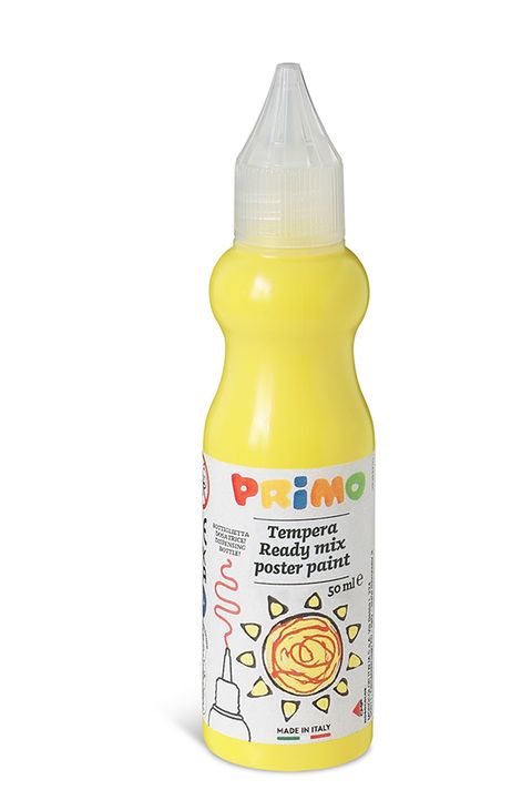Obrázek produktu: Temperová barva 3D PRIMO, 50 ml, lahvička s tenkým hrotem, žlutá