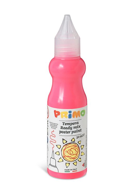 Obrázek produktu: Temperová barva 3D PRIMO FLUO, 50 ml, lahvička s tenkým hrotem, růžová