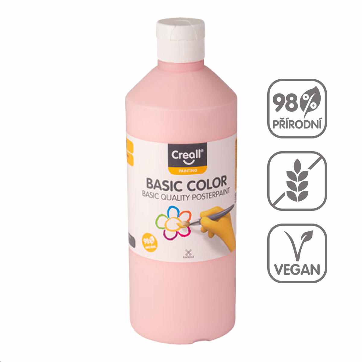 Temperová barva Creall 500 ml - pastelově červená