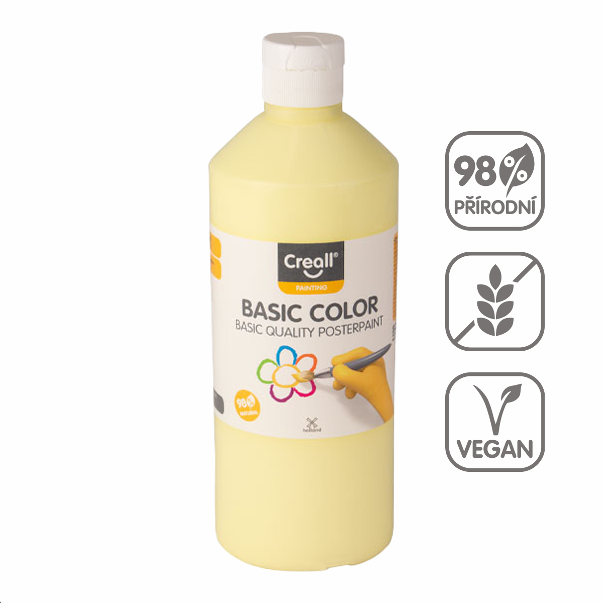 Temperová barva Creall 500 ml - pastelově žlutá