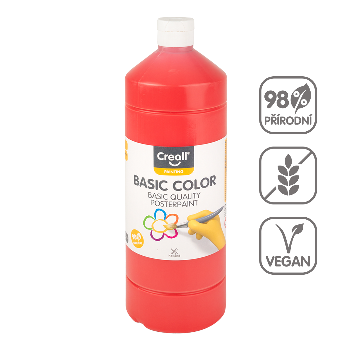 Temperová barva Creall 500 ml - světle červená