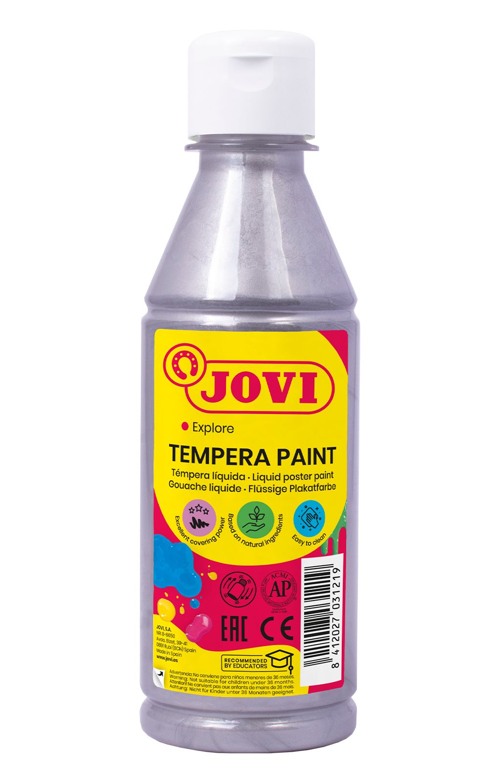 Temperová barva JOVI 250 ml - Stříbrná