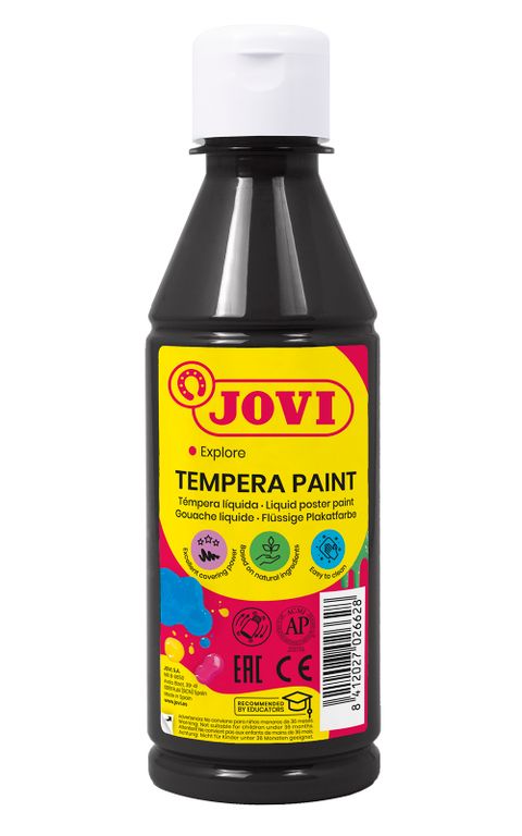 Obrázek produktu: Temperová barva JOVI PREMIUM 250 ml - Černá