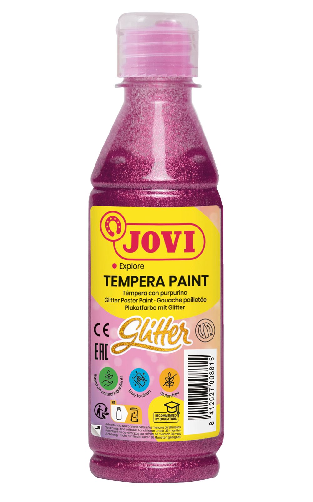 Temperová barva JOVI PREMIUM 250 ml, glitrová - Růžová