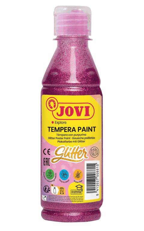 Obrázek produktu: Temperová barva JOVI PREMIUM 250 ml, glitrová - Růžová