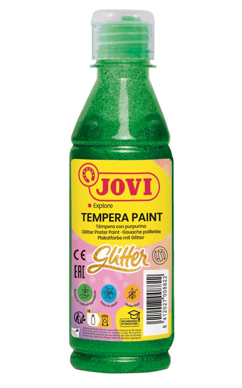 Obrázek produktu: Temperová barva JOVI PREMIUM 250 ml, glitrová - Zelená