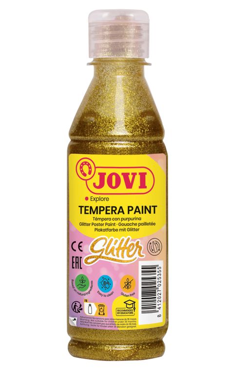 Obrázek produktu: Temperová barva JOVI PREMIUM 250 ml, glitrová - Zlatá