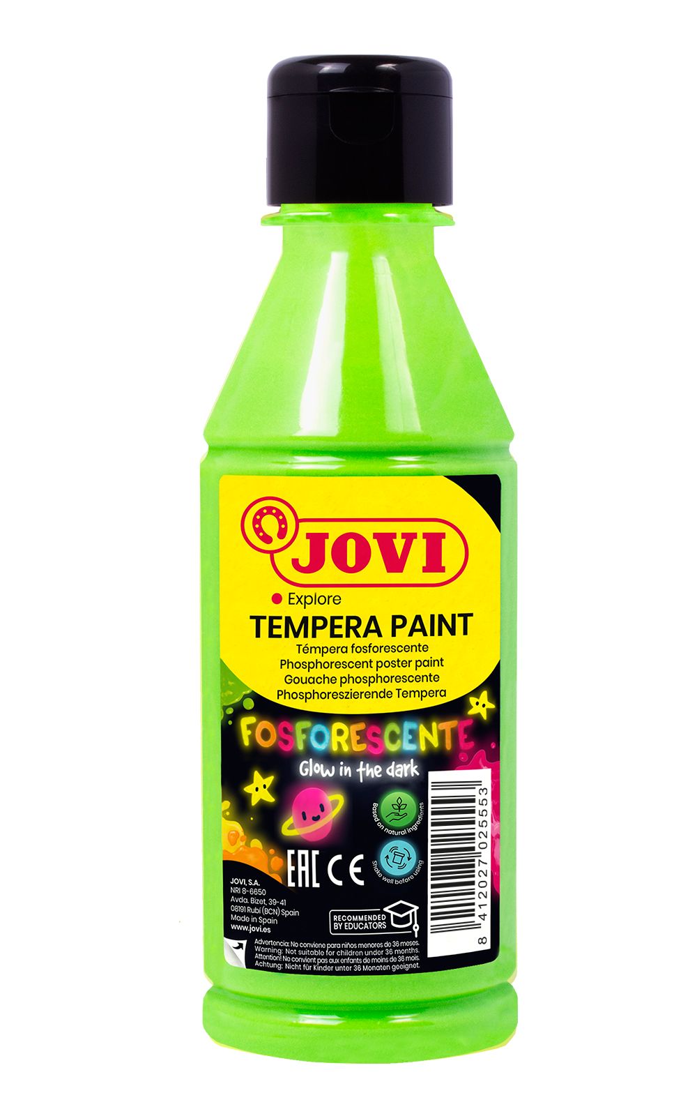 Temperová barva JOVI PREMIUM 250 ml, neonová - Zelená