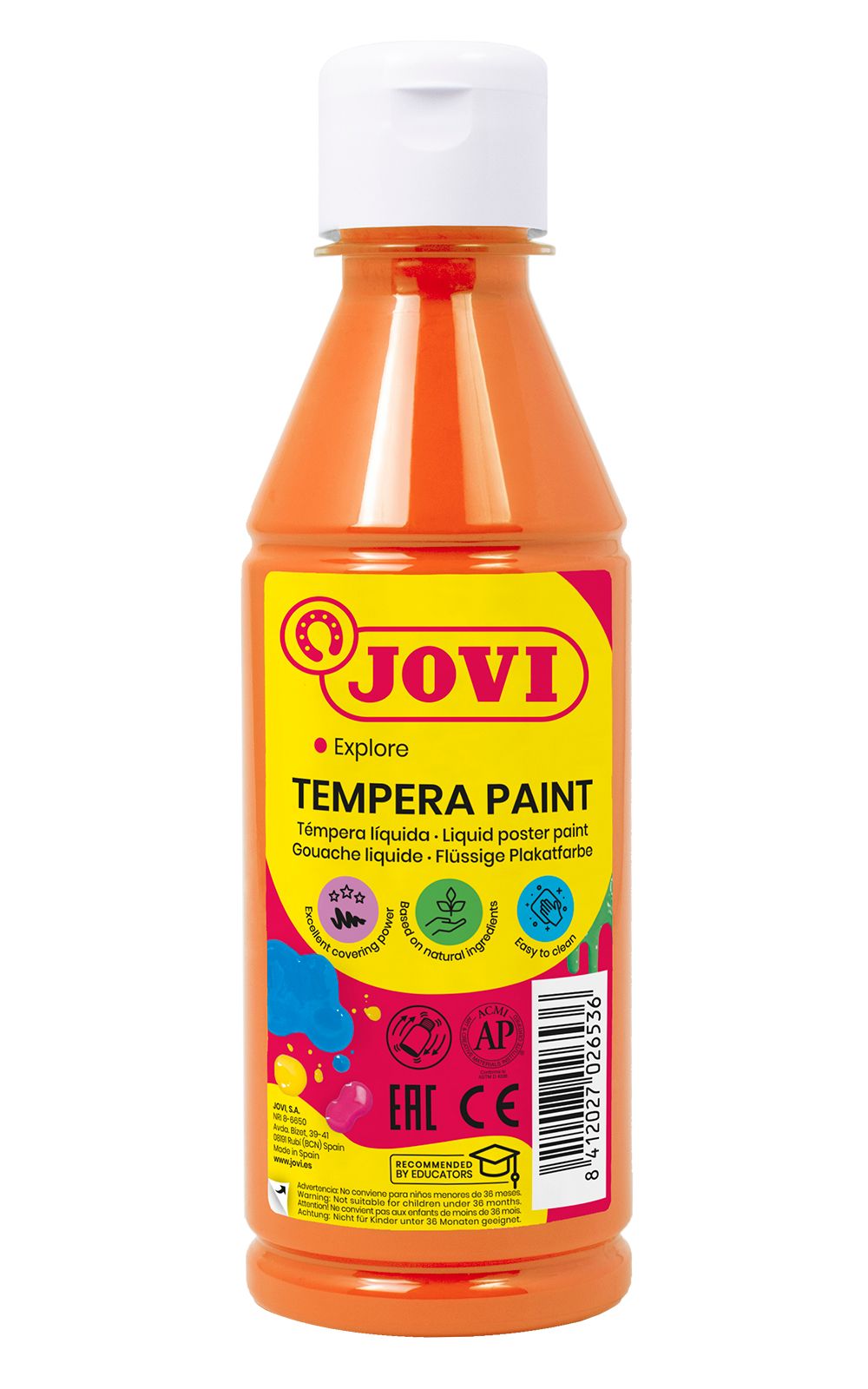 Temperová barva JOVI PREMIUM 250 ml - Oranžová