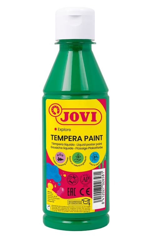 Obrázek produktu: Temperová barva JOVI PREMIUM 250 ml - Tmavě zelená