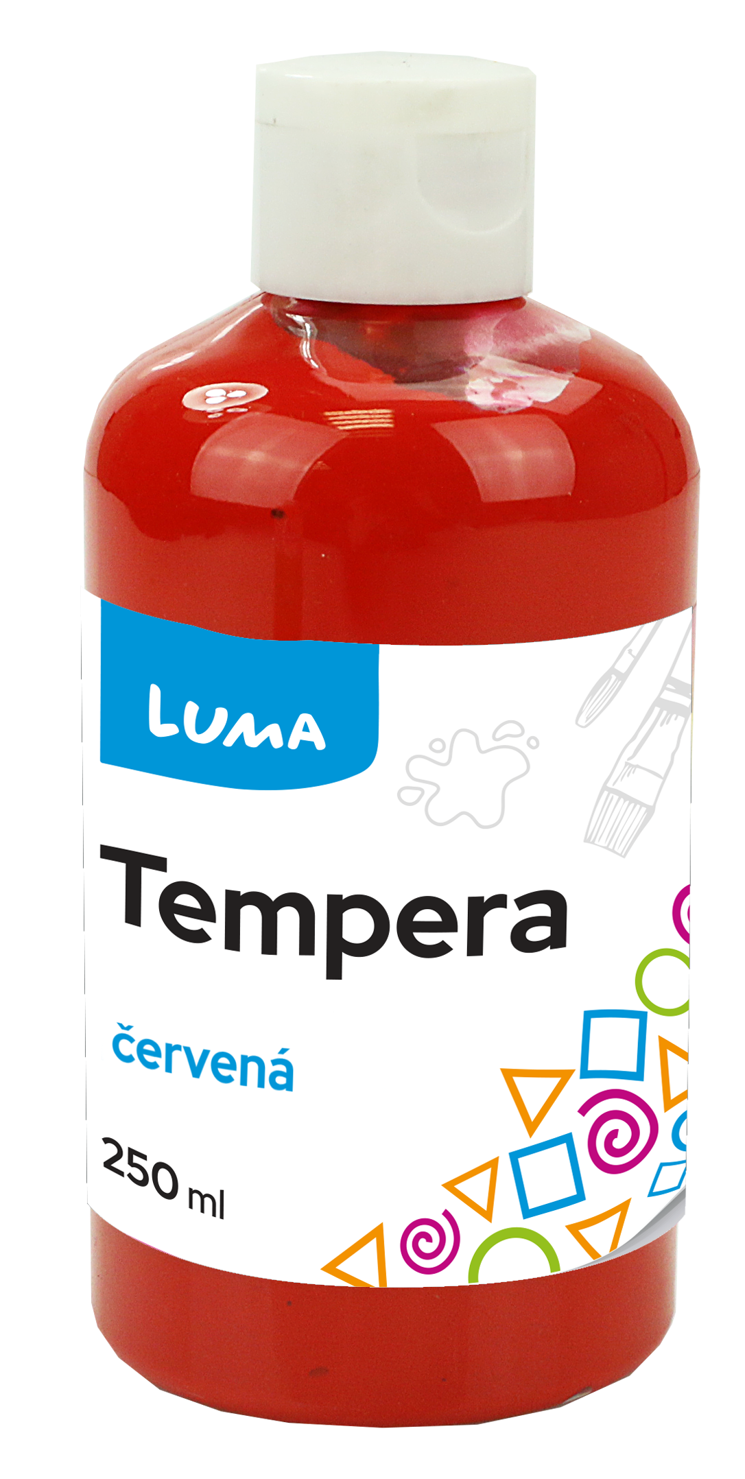 Temperová barva LUMA, 250 ml - červená