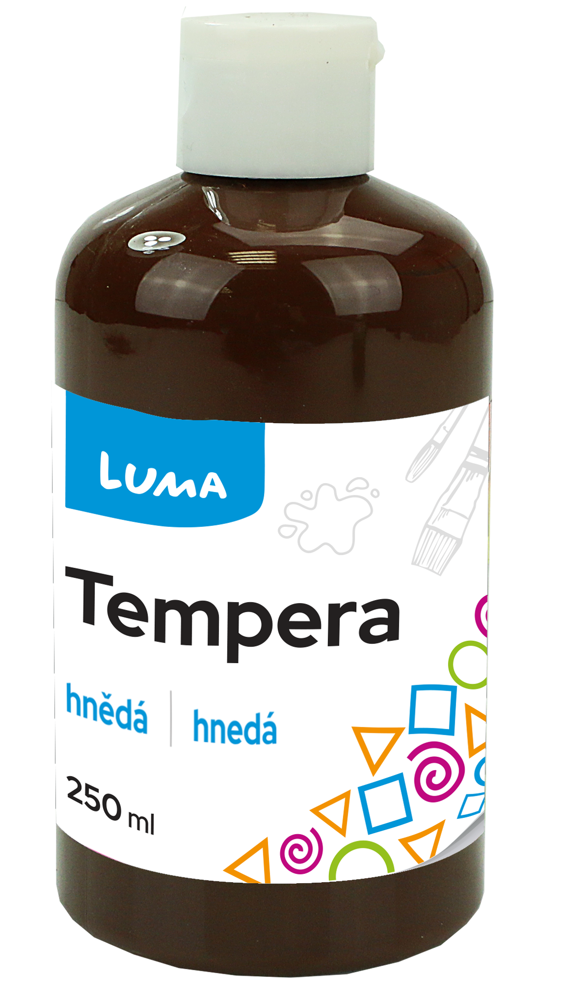 Temperová barva LUMA, 250 ml - hnědá