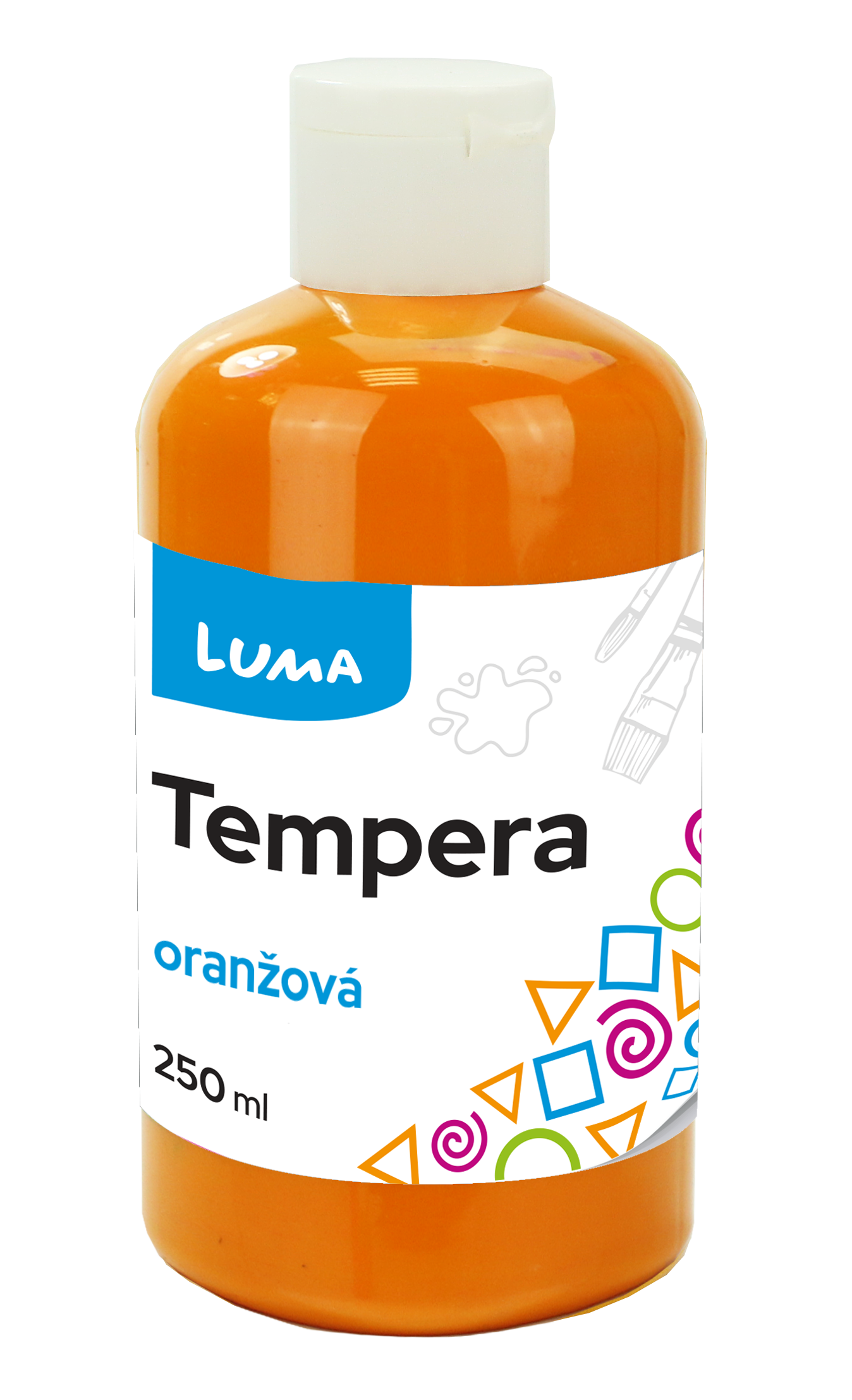 Temperová barva LUMA, 250 ml - oranžová