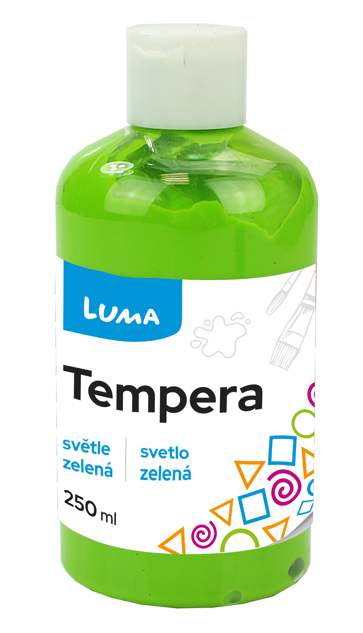 Temperová barva LUMA, 250 ml - světle zelená